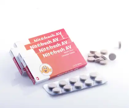 NITOFRESH AV Mouth Ulcer Chewable Tablet official Intra Life product image