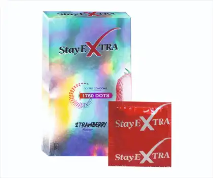 STAYEXTRA CONDOM (STRAW BERRY FLAVOR) official Intra Life product image