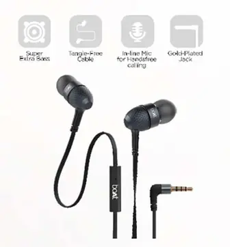 Boat Bassheads (220 Wired Earphones) - Intra Life promotional gift