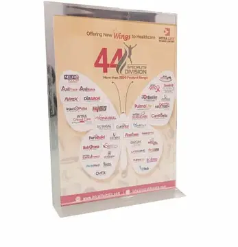 ILPL ACRYLIC YELLOW DISPLAY STAND - Intra Life promotional gift