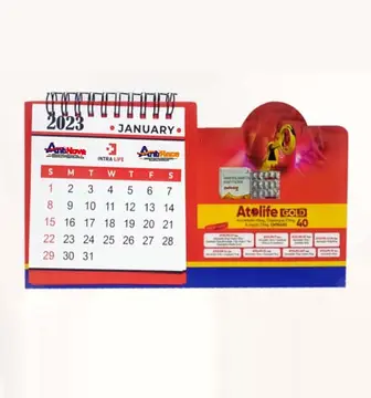 MDF Calender Pen Stand - Intra Life promotional gift