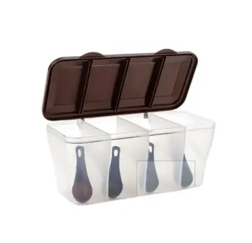 STORAGE CONTAINER 4 SECTION 4 SPOON - Intra Life promotional gift