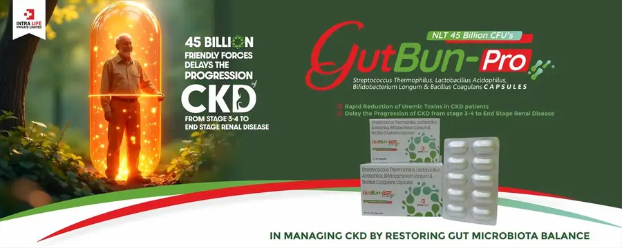 GutBun-Pro Kidney care, gut microbiota - Intra Life PCD pharma franchise product banner