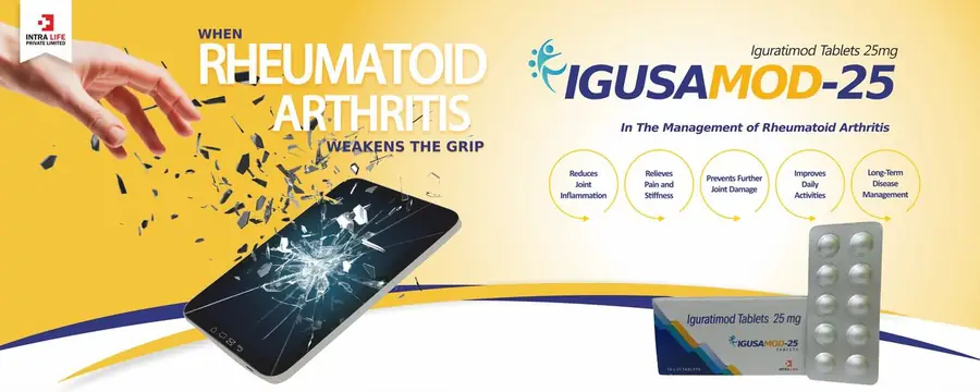 Igusamod-25 Iguratimod 25 mg - Intra Life PCD pharma franchise product banner