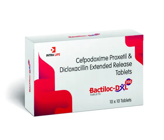 Bactiloc-Dxl 200 Tablet Tab - Cefpodoxime Proxetil by Intra Life