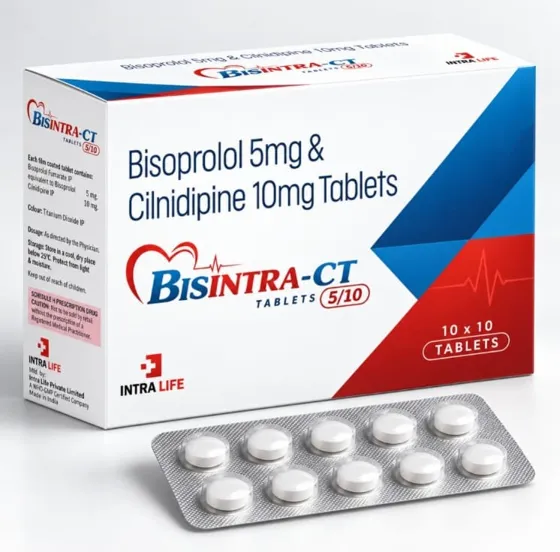 Bisintra-Ct 5/10 Tab - Bisoprolol Fumarate eq to Bisoprolol by Intra Life