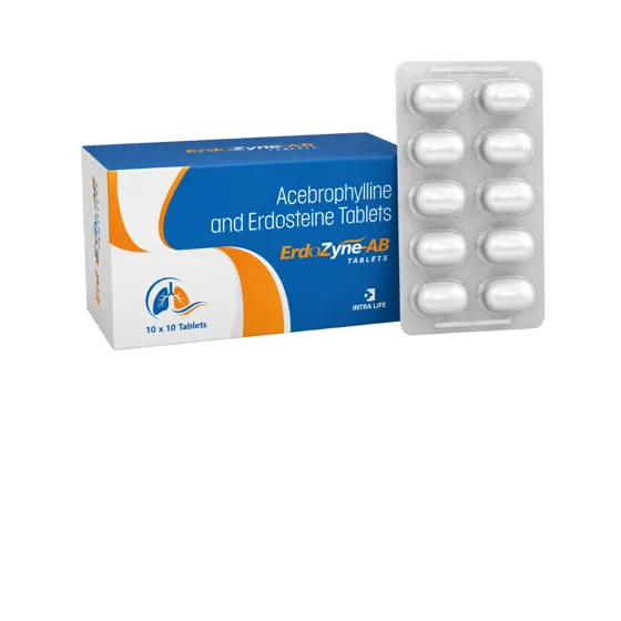 Erdozyne-Ab Tablet tab - Acebrophylline +Erdosteine by Intra Life