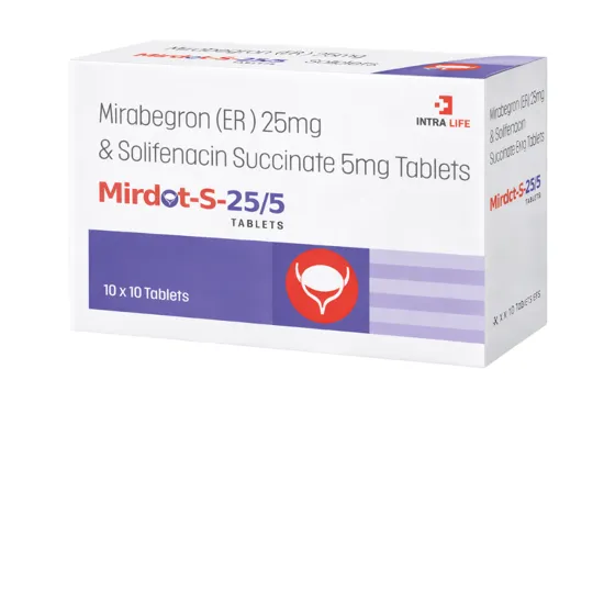 Mirdot-S-25/5 Tabs tab - Mirabegron +solifencin by Intra Life