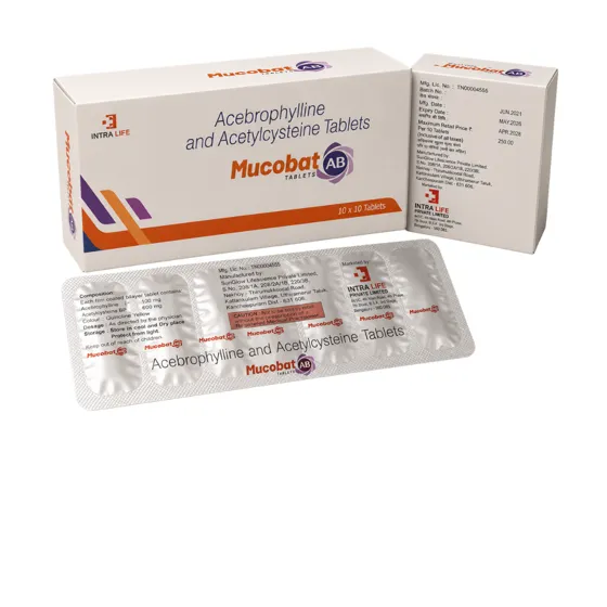 Mucobat-Ab Tabs tab - Acebrophylline +Acetylcysteine by Intra Life