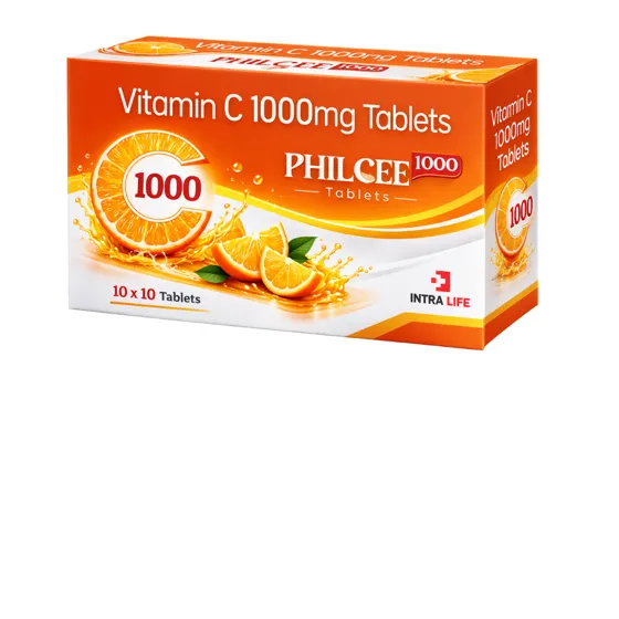 Philcee-1000 tab - each film coated tab contains vitamic c by Intra Life