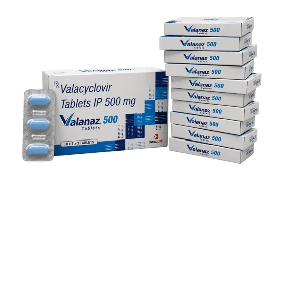 Valanaz-500 Tabs tab - Valacyclovir by Intra Life